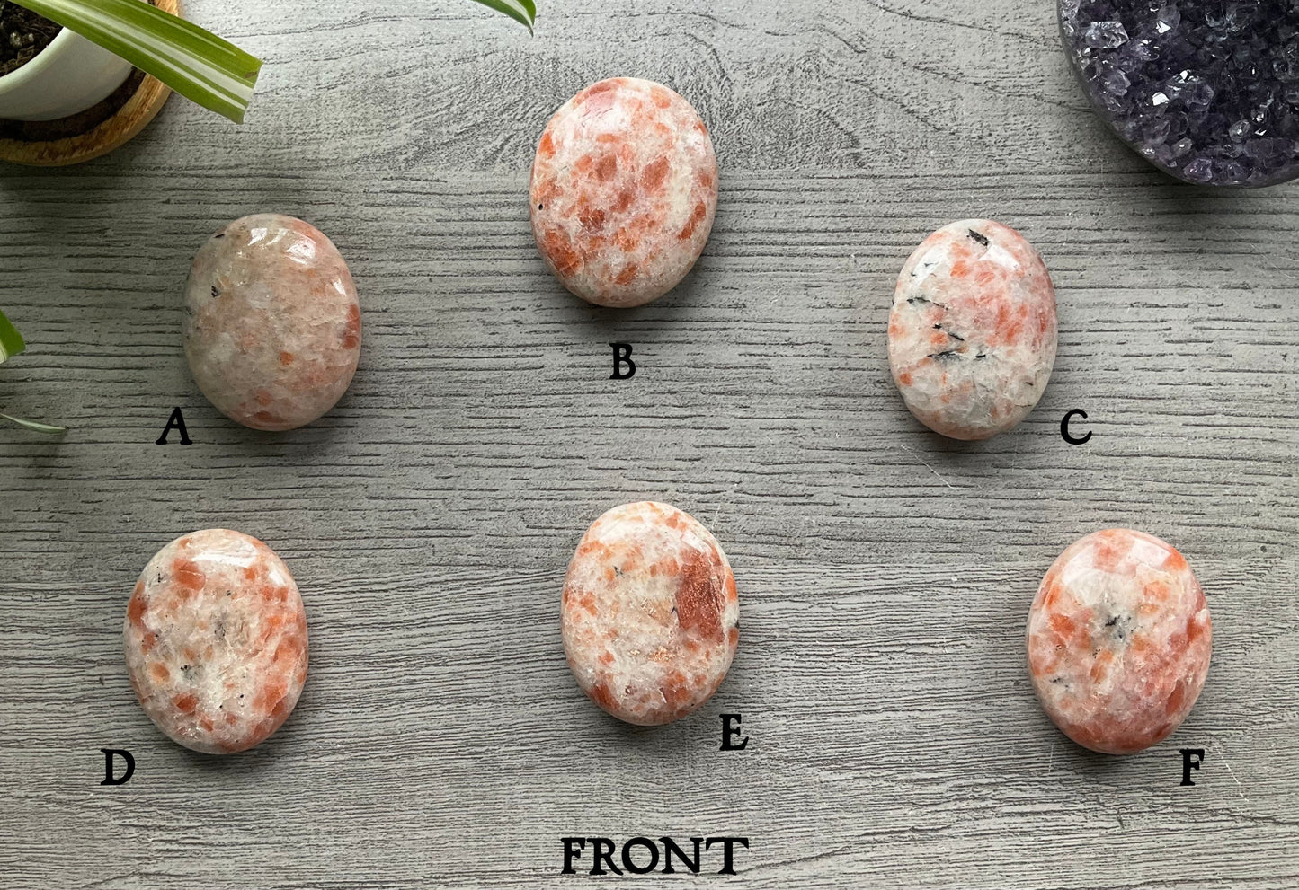 Sunstone Palm Stone - The Wandering Fox Emporium, Your Crystal Store front