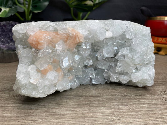 High Quality Apophyllite with Stilbite Freestanding Crystal Specimen