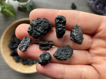 Tibetan Tektite (Small - 10g) Crystal close up