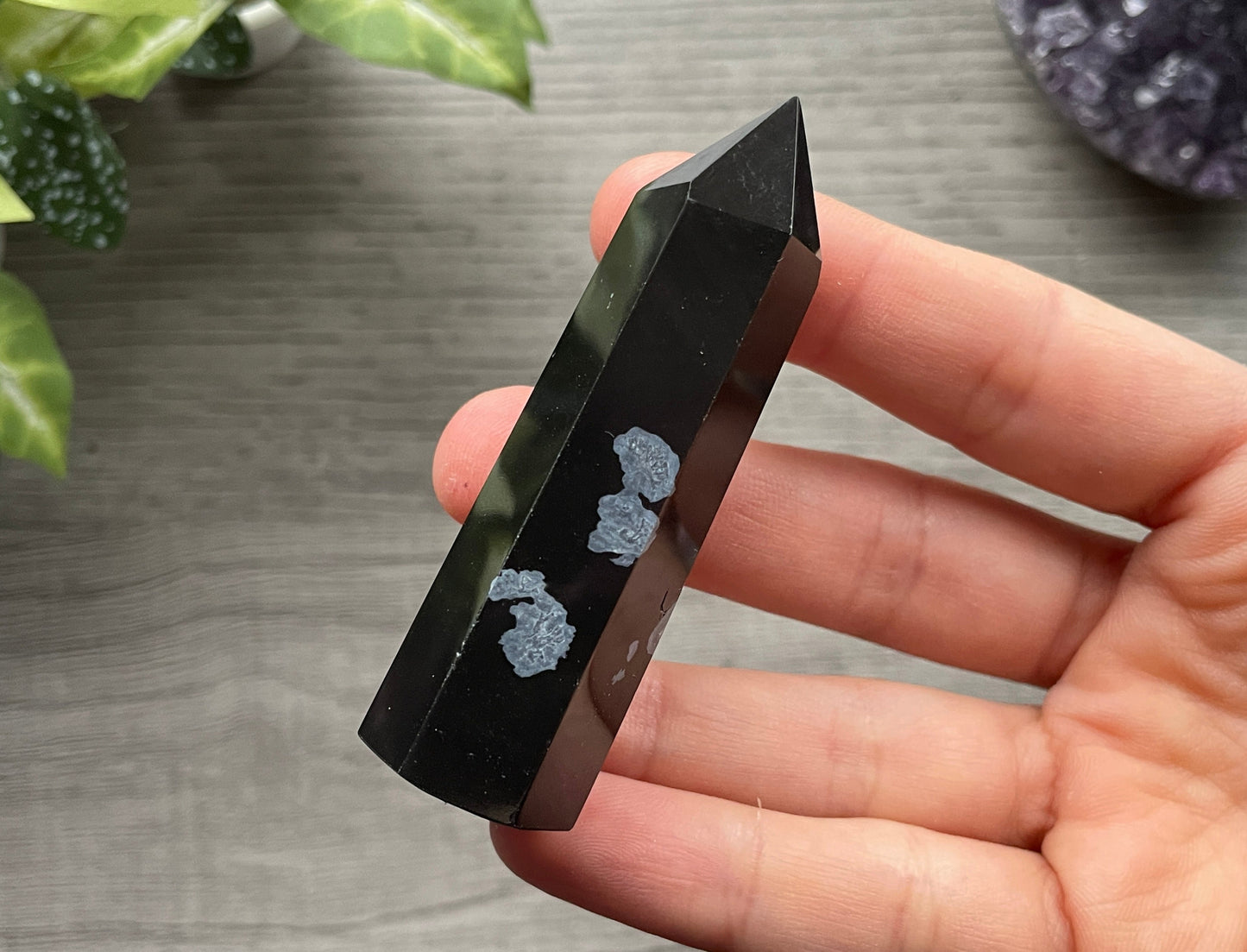 Snowflake Obsidian Crystal Point