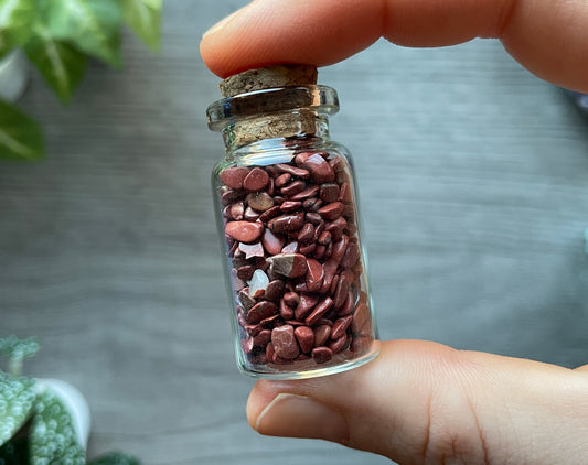 Red Jasper Crystal Chips Vial 