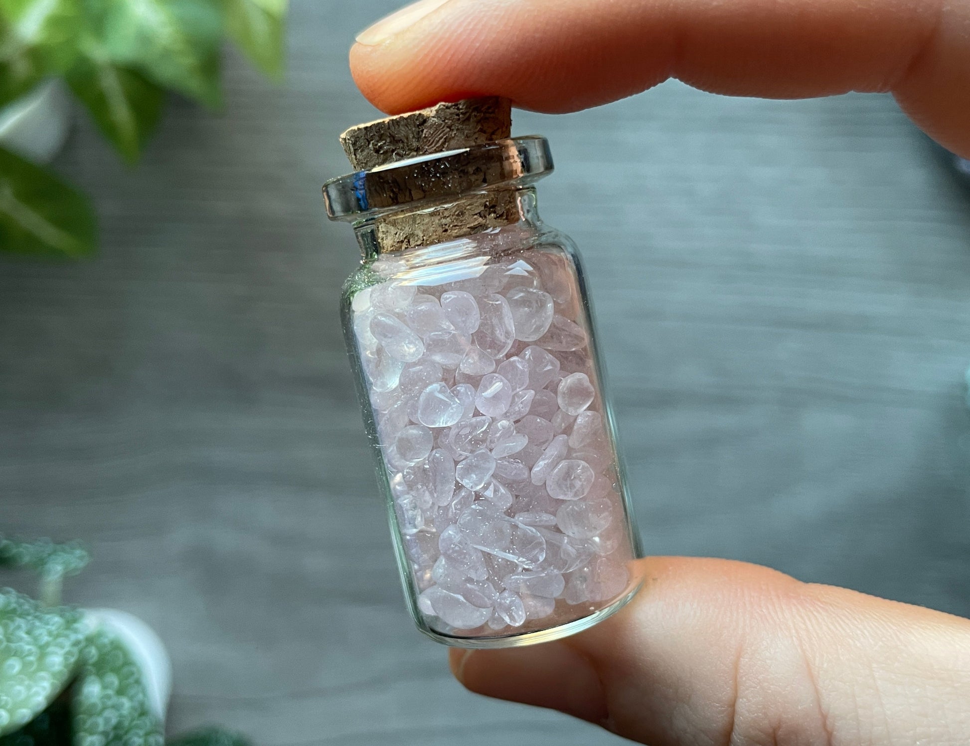 Rose Quartz Crystal Chips Vial