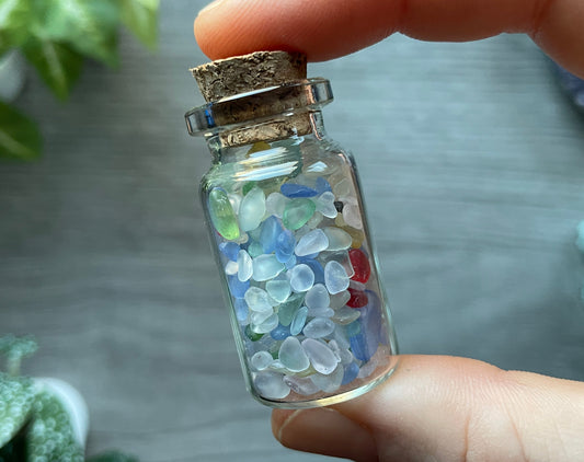 Sea Glass Crystal Chips Vial