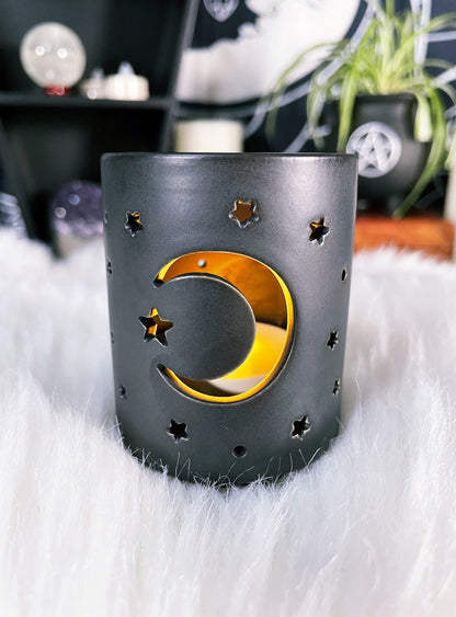 Mystical Moon Tealight Candle Holder light