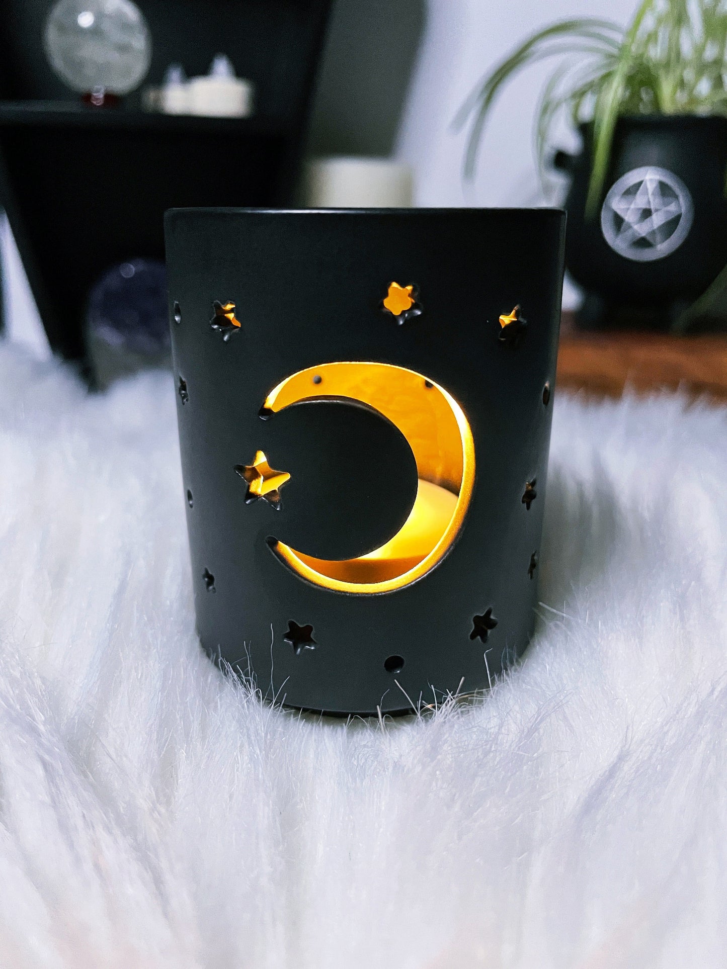 Mystical Moon Tealight Candle Holder example