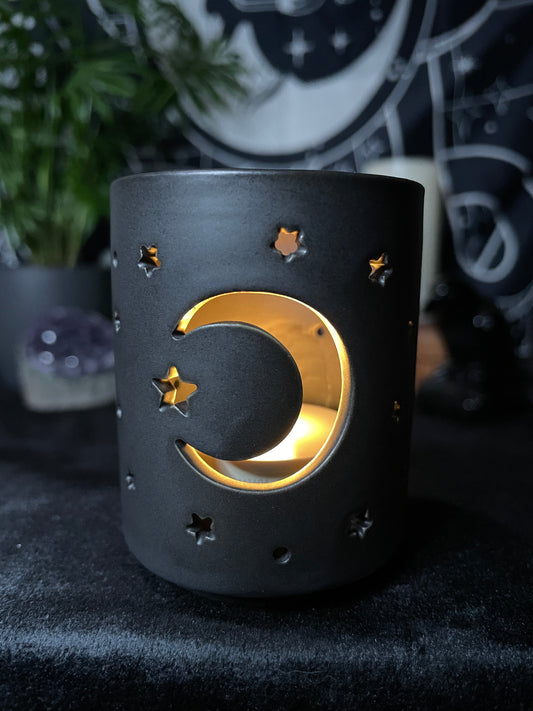 Mystical Moon Tealight Candle Holder 