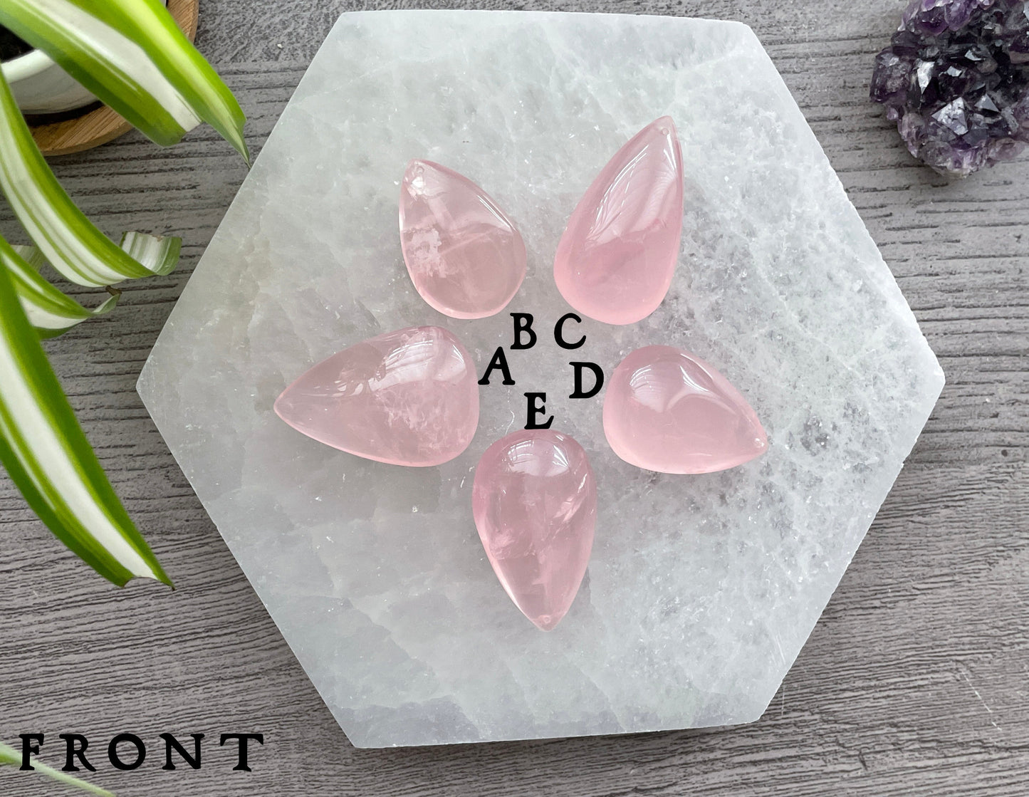 Rose Quartz Cabochons (pre-drilled) top