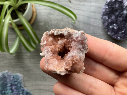 Pink Amethyst Geode Crystal Cluster (Y) top