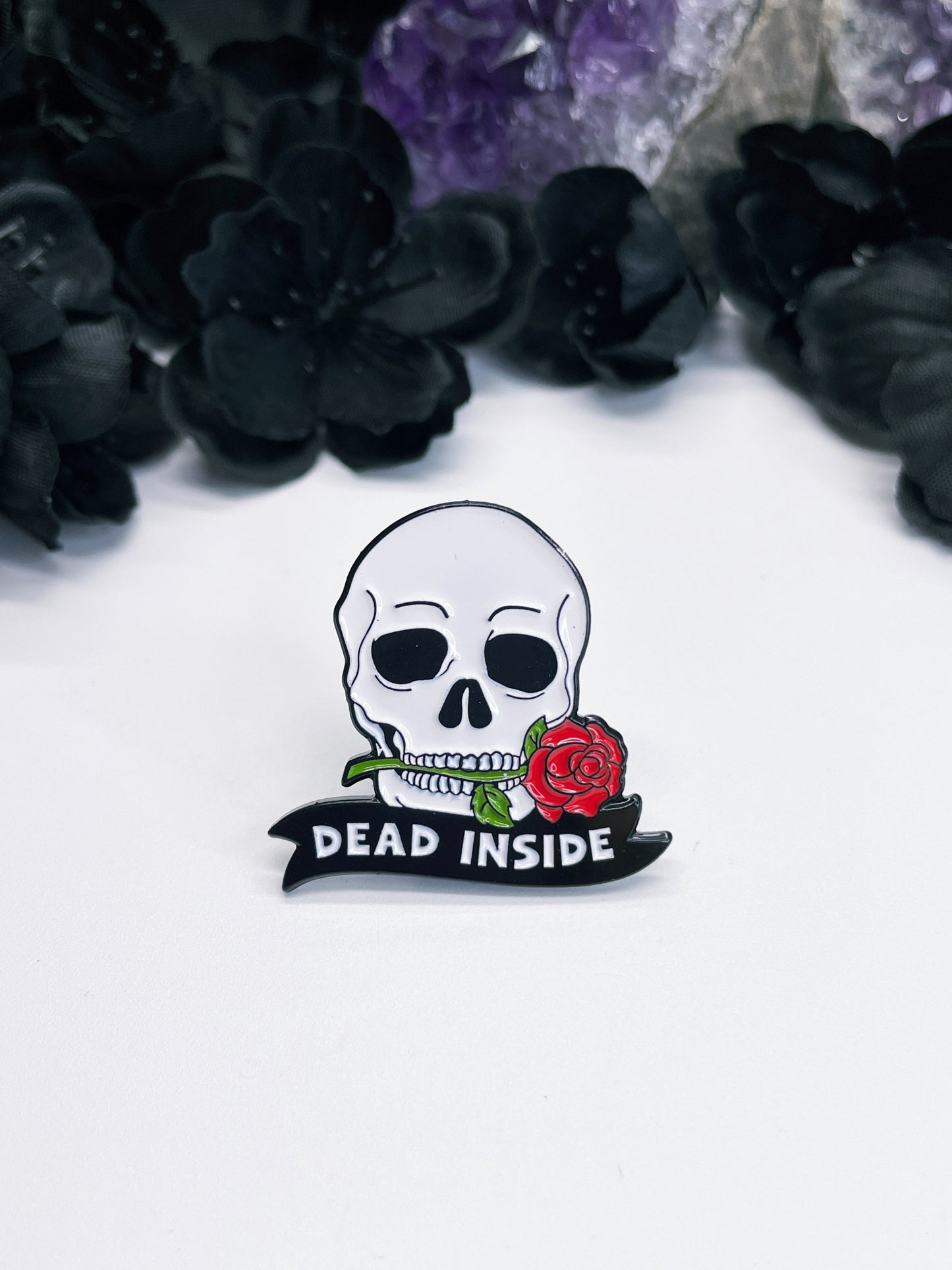 "Dead Inside" Skeleton Enamel Pin