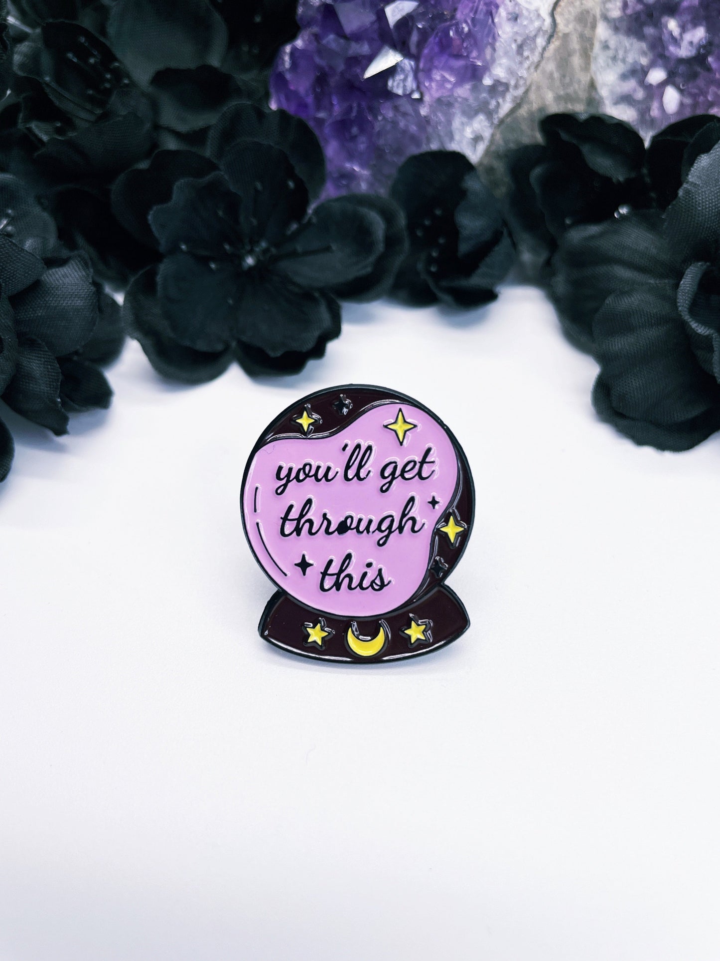 "You'll Get Through This" Crystal Ball Enamel Pin