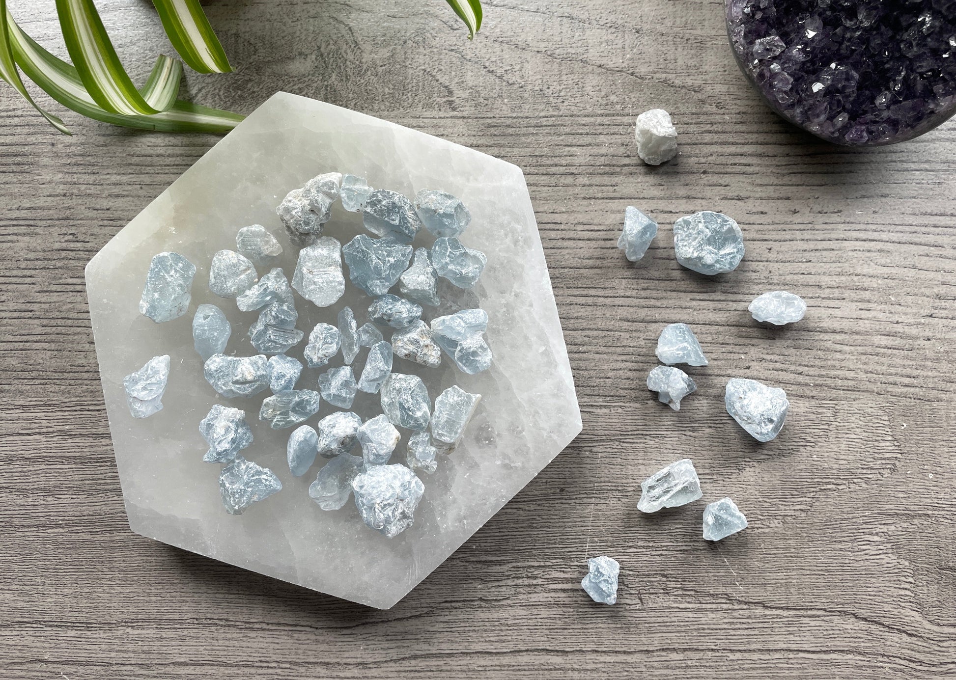 Raw Celestite Crystal Chunks (25g)