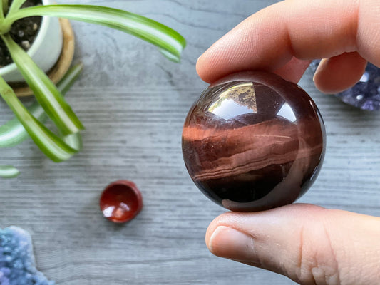 Red Tiger's Eye Crystal Sphere 37mm (C) 