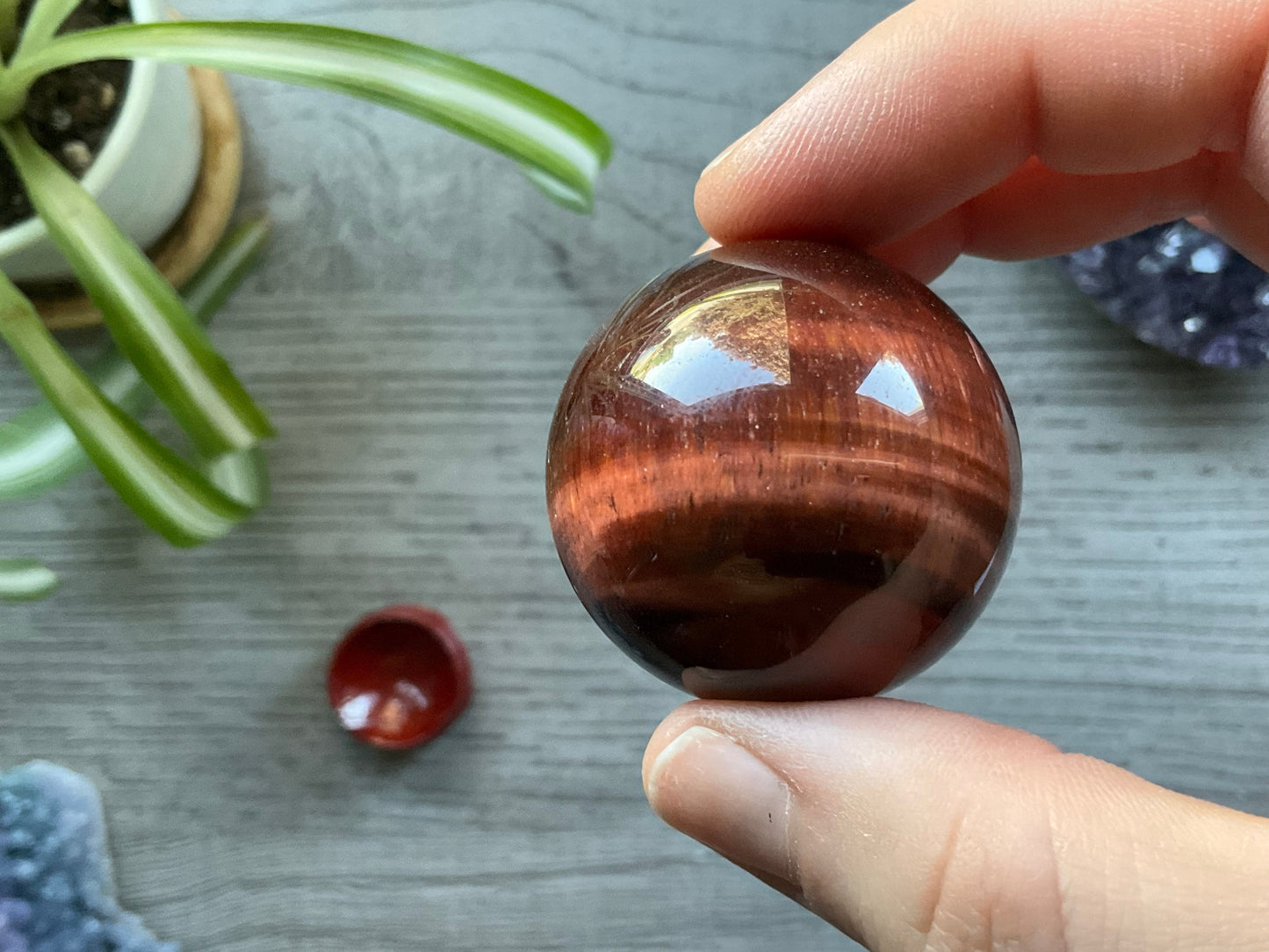 Red Tiger's Eye Sphere 37mm (D)