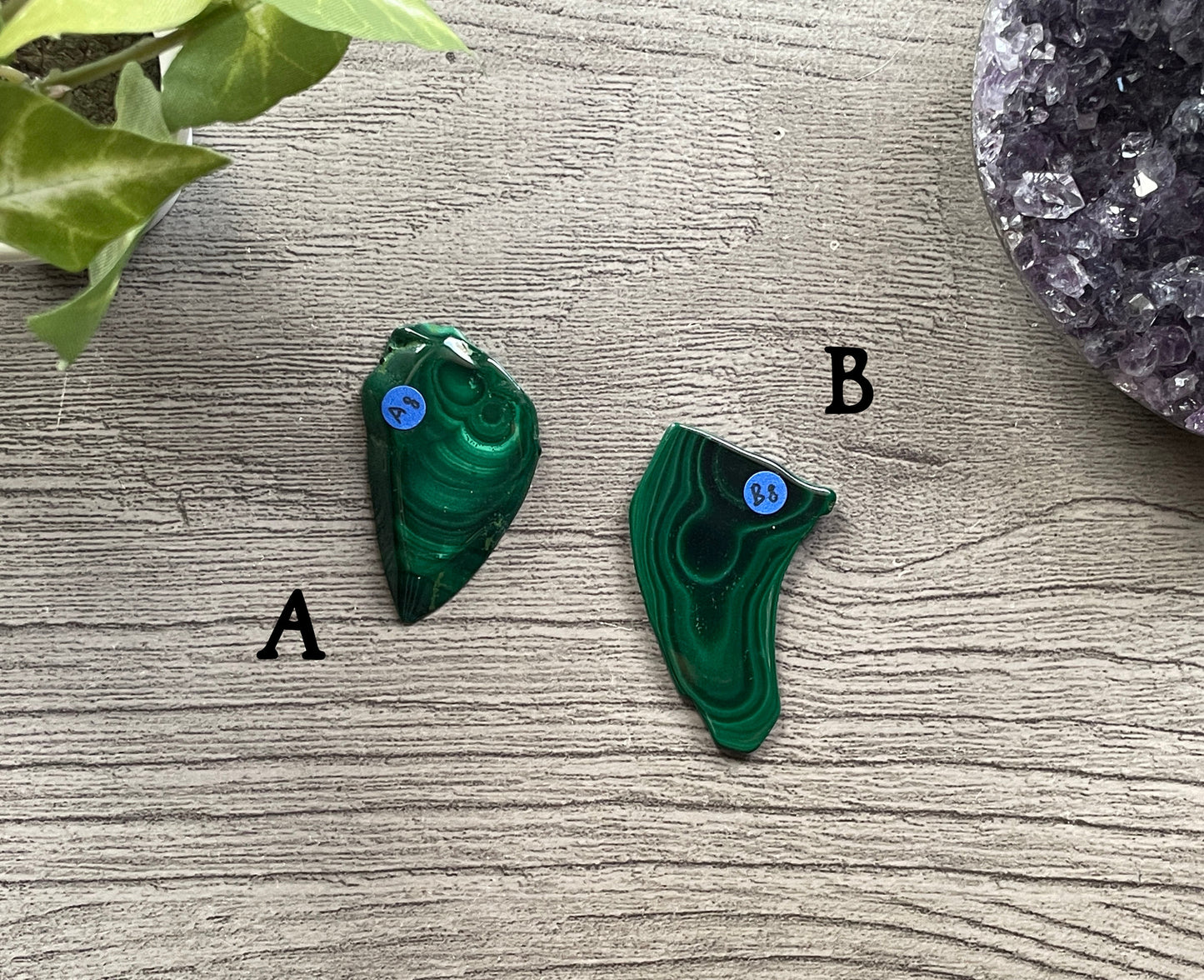 Malachite Slab Pieces (Mini) back