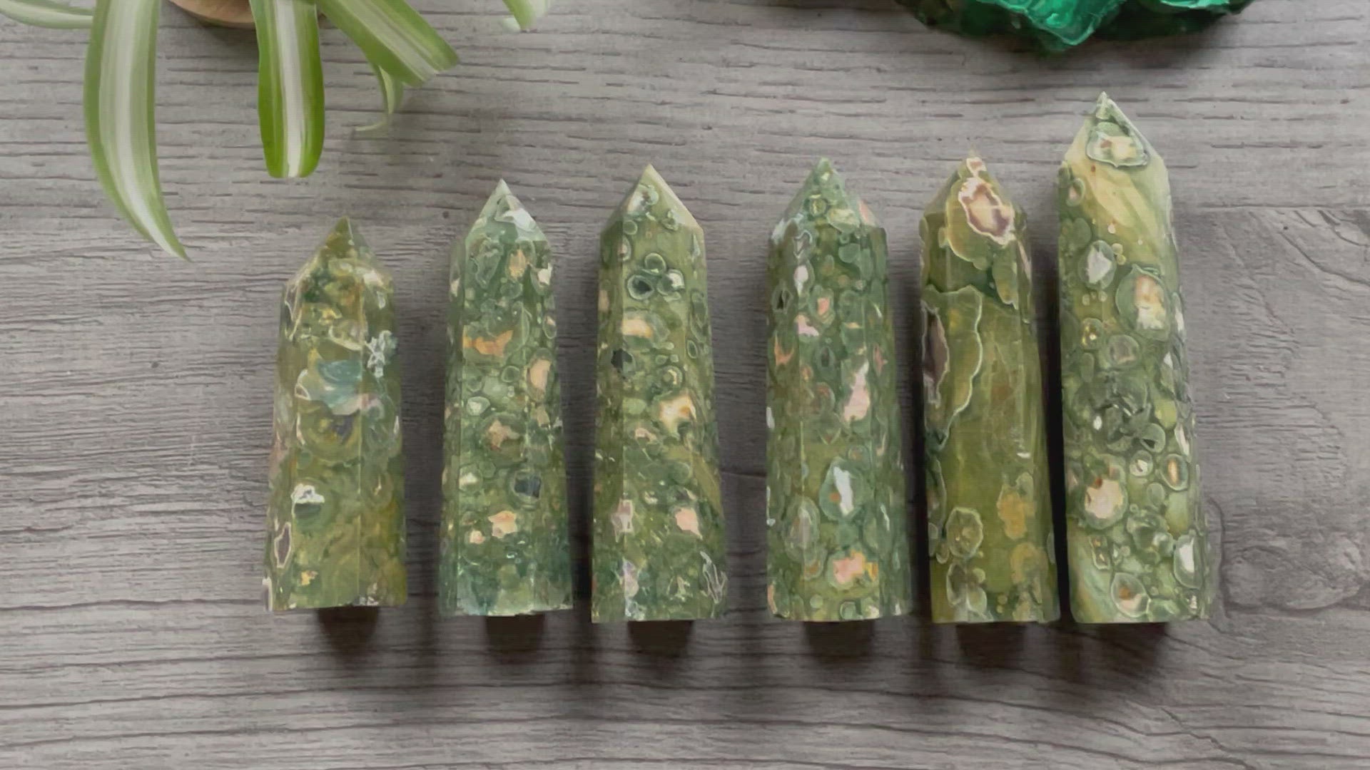 Rainforest Jasper Crystal Point video