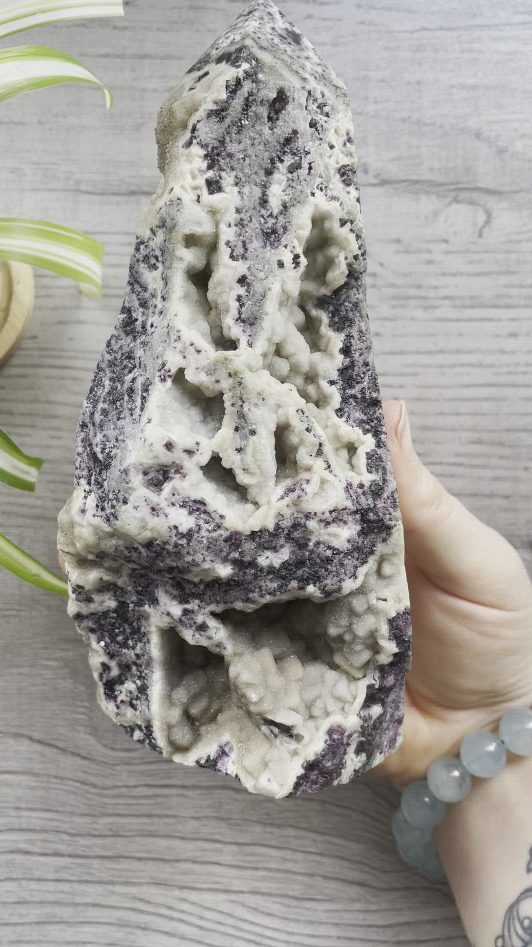 Druzy Purple Fluorite & Sphalerite Crystal Tower video