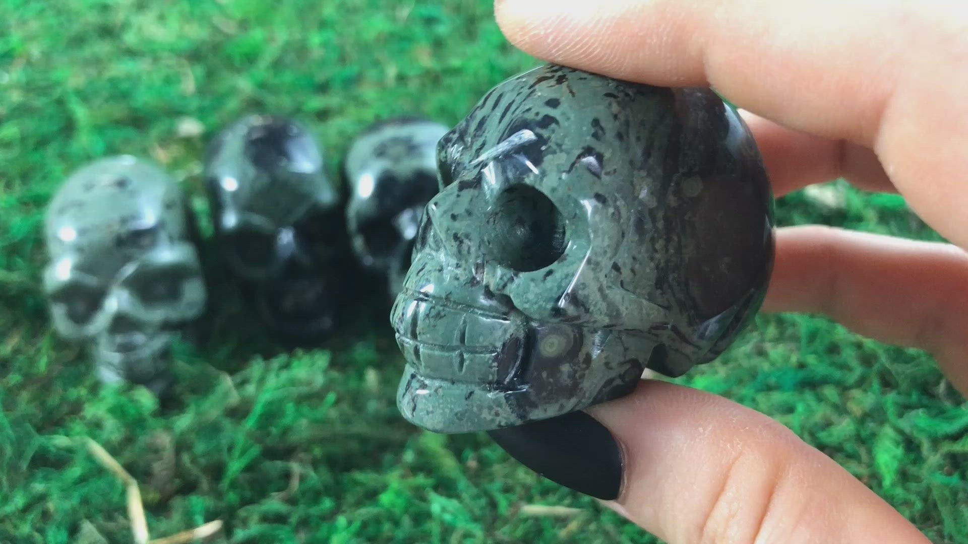 Kambaba Jasper Crystal Skull 2" - The Wandering Fox Emporium, Your Metaphysical Store video